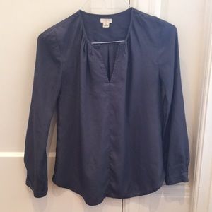 J.Crew Slate grey/blue blouse